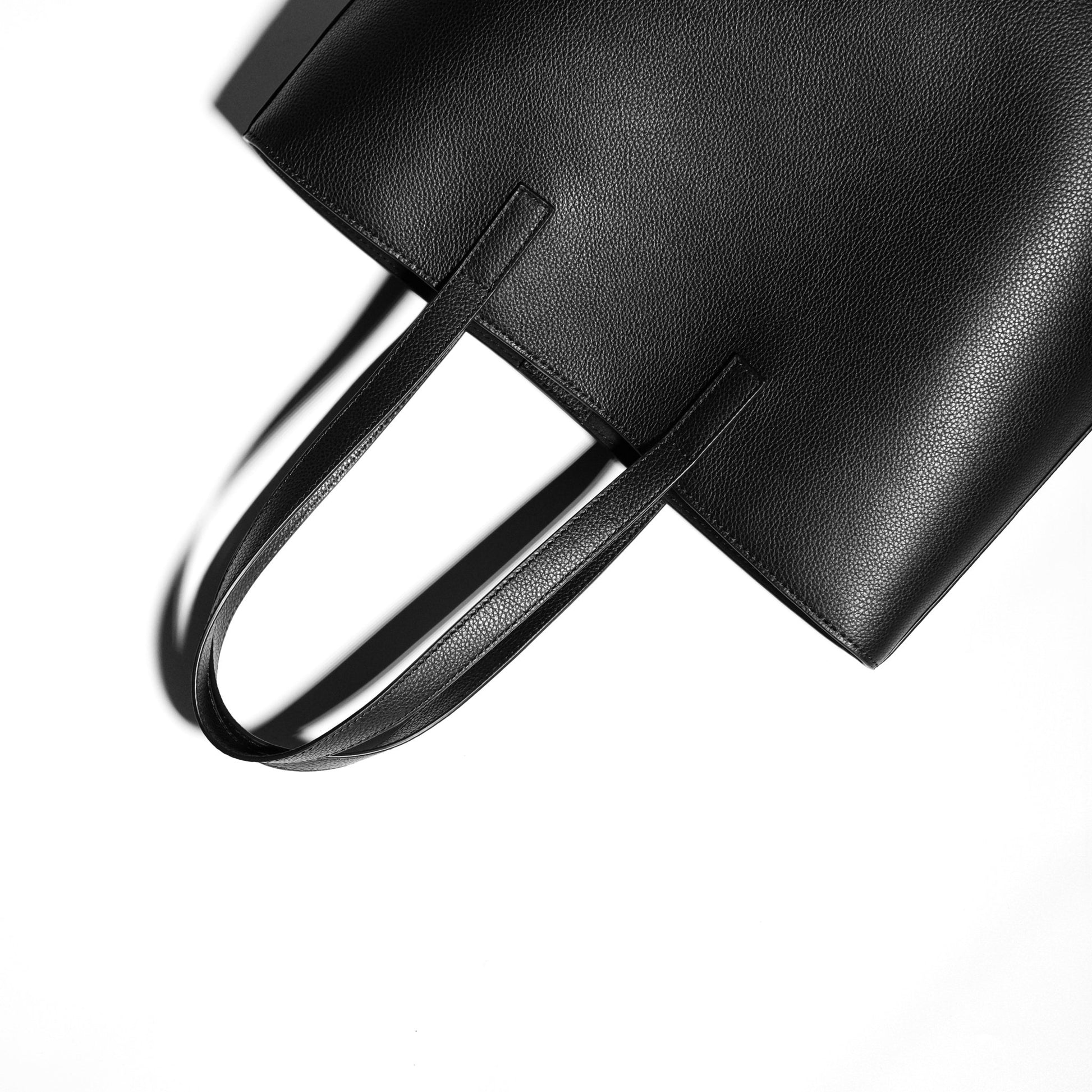 Italian Leather Casual Tote Bag (Grey) - aucentic