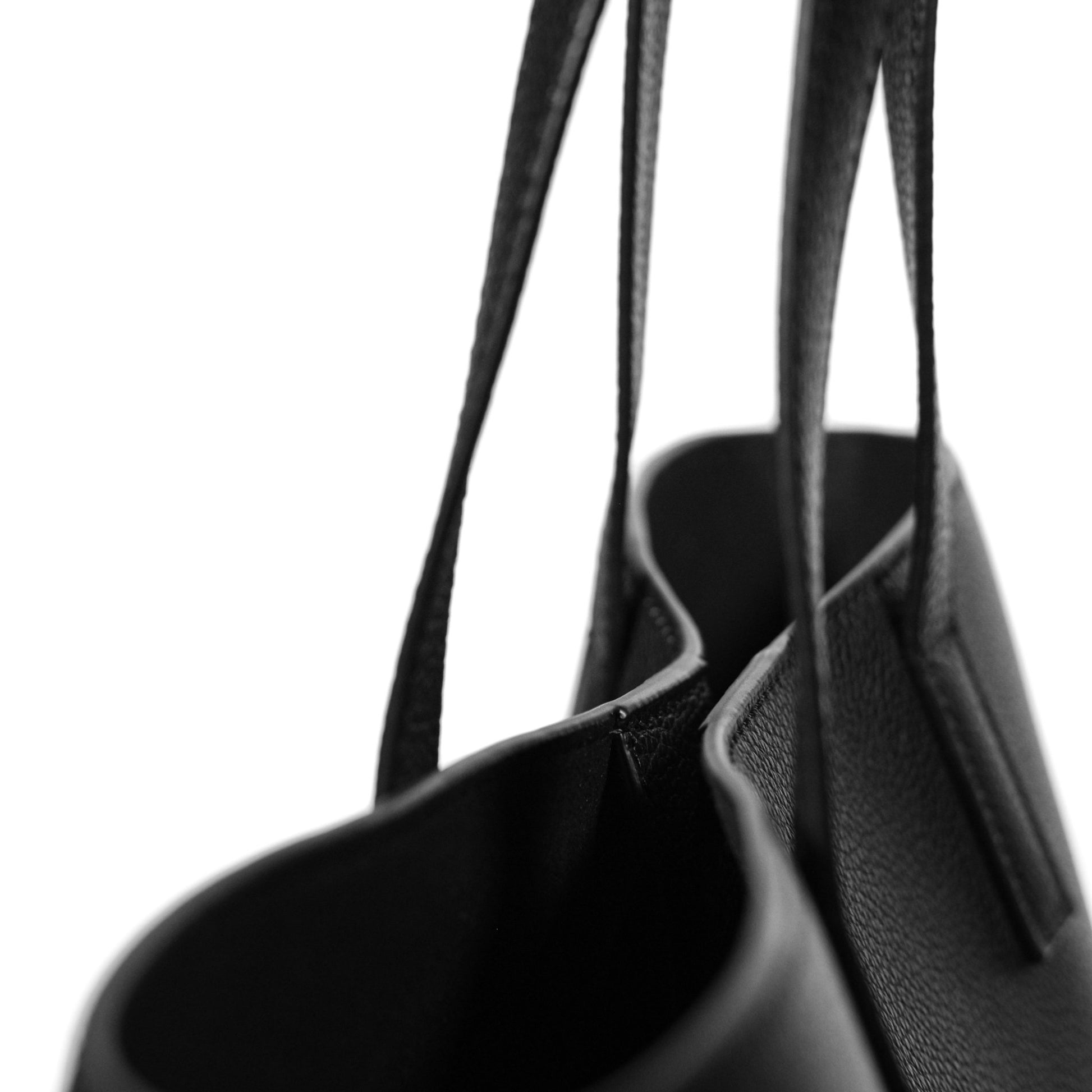 Italian Leather Casual Tote Bag (Grey) - aucentic