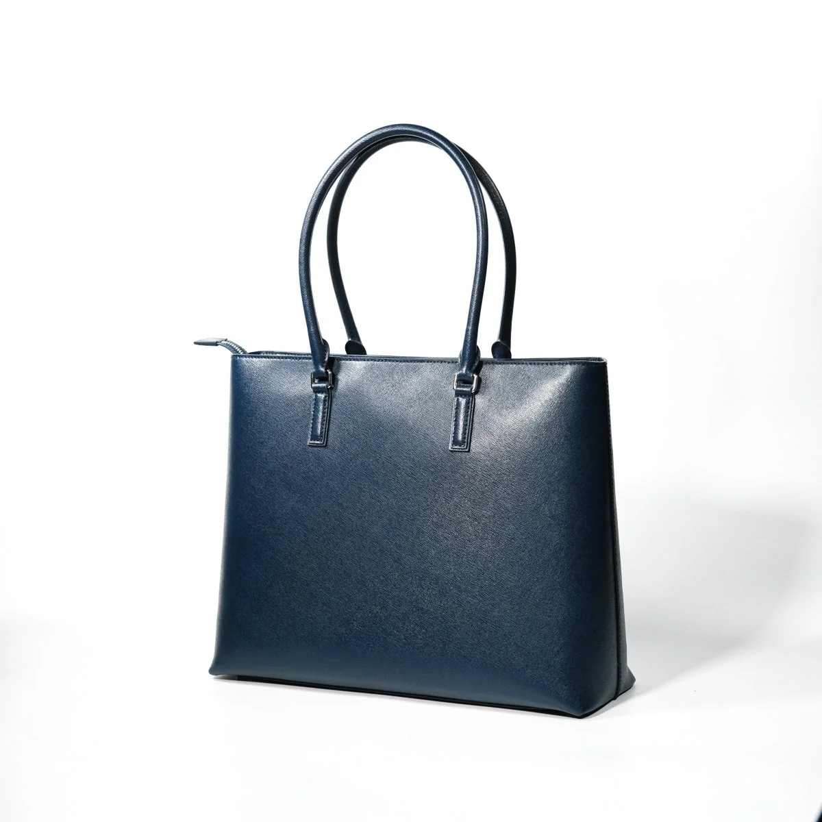 ITALIAN SAFFIANO LEATHER TOTE NAVY