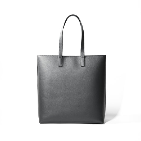 Italian Leather Casual Tote Bag (Grey)