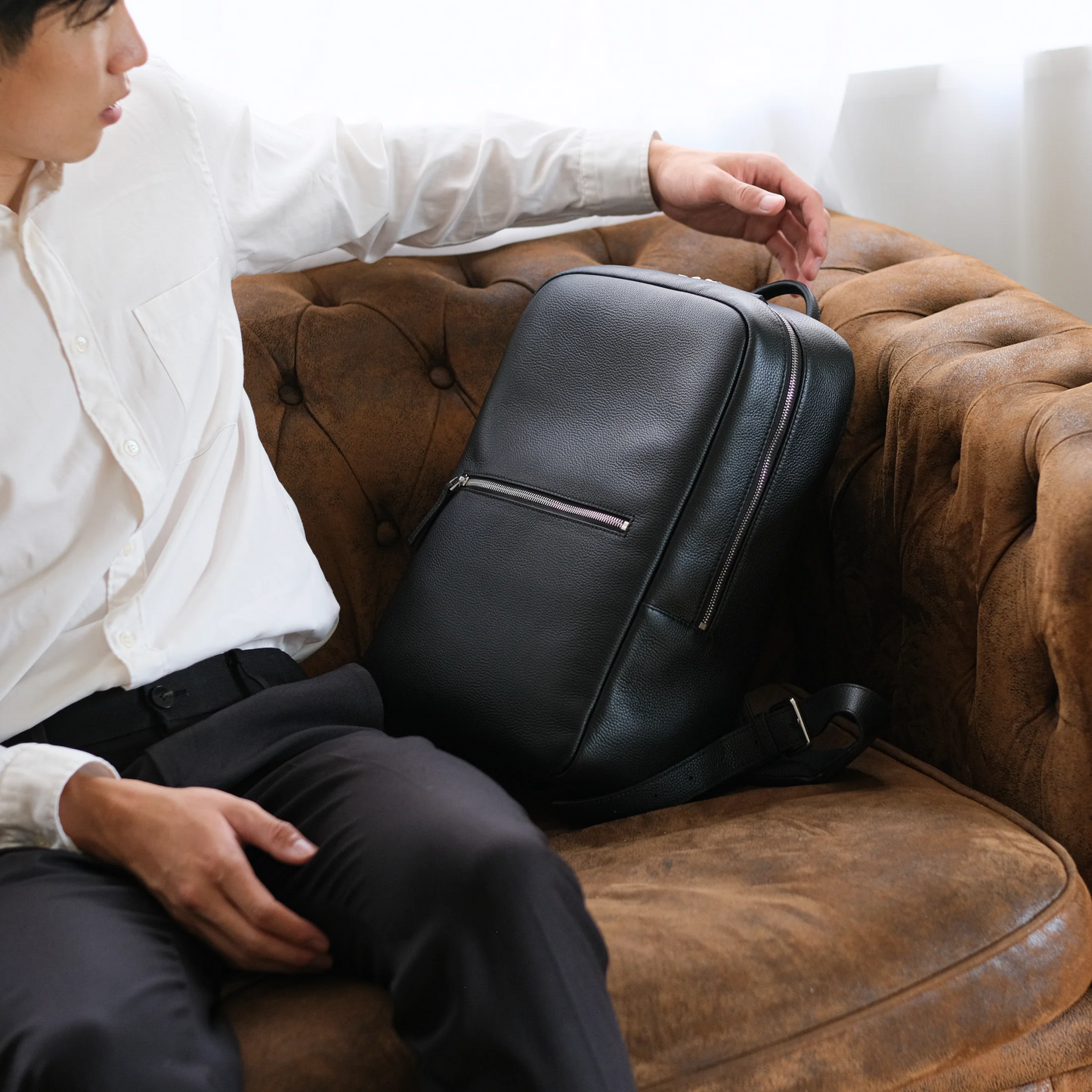 Full Grain Leather Backpack