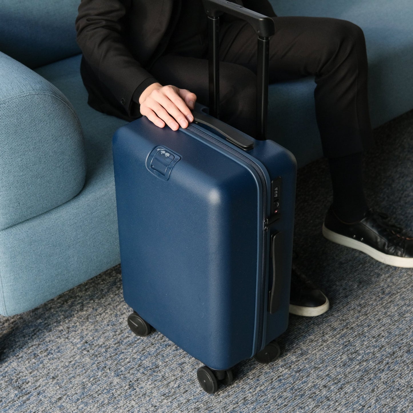 Essential Luxe Suitcase(Dark Blue) - aucentic