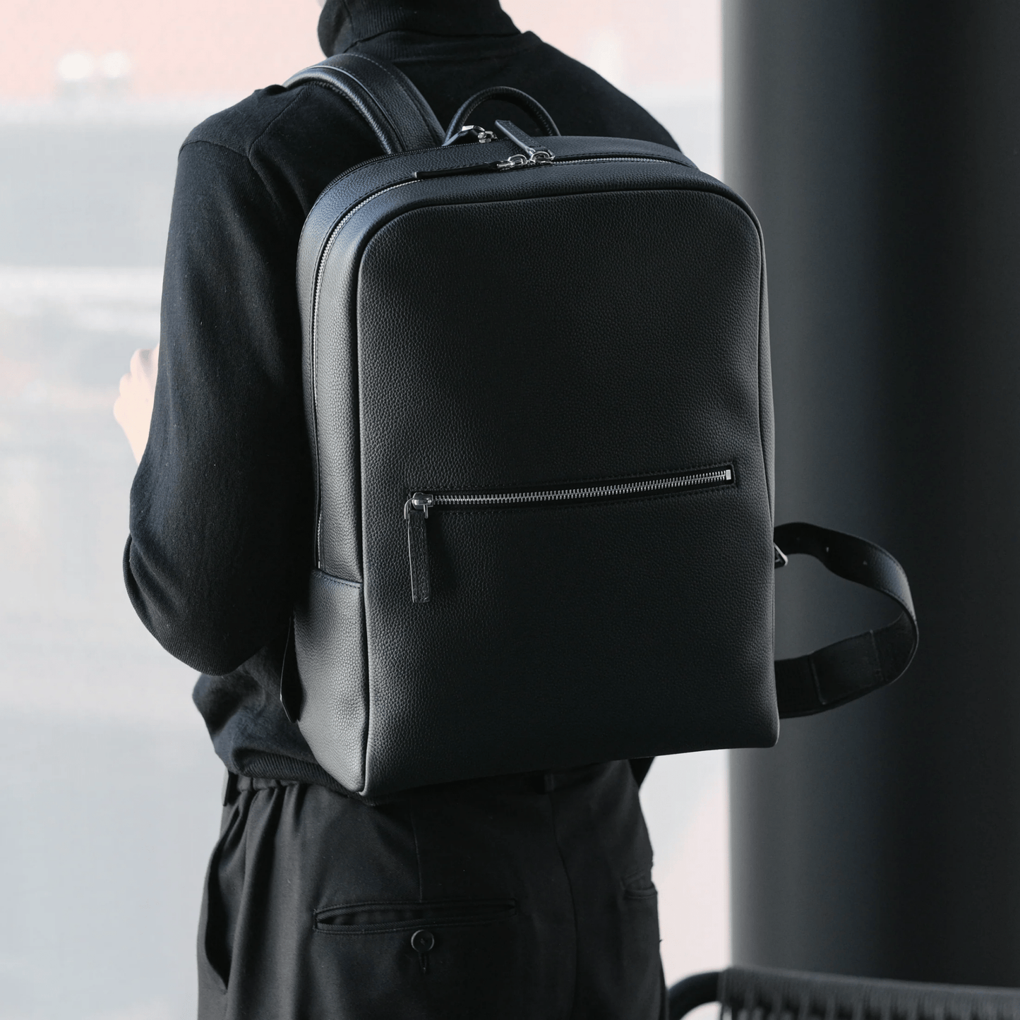 Full Grain Leather Backpack - aucentic