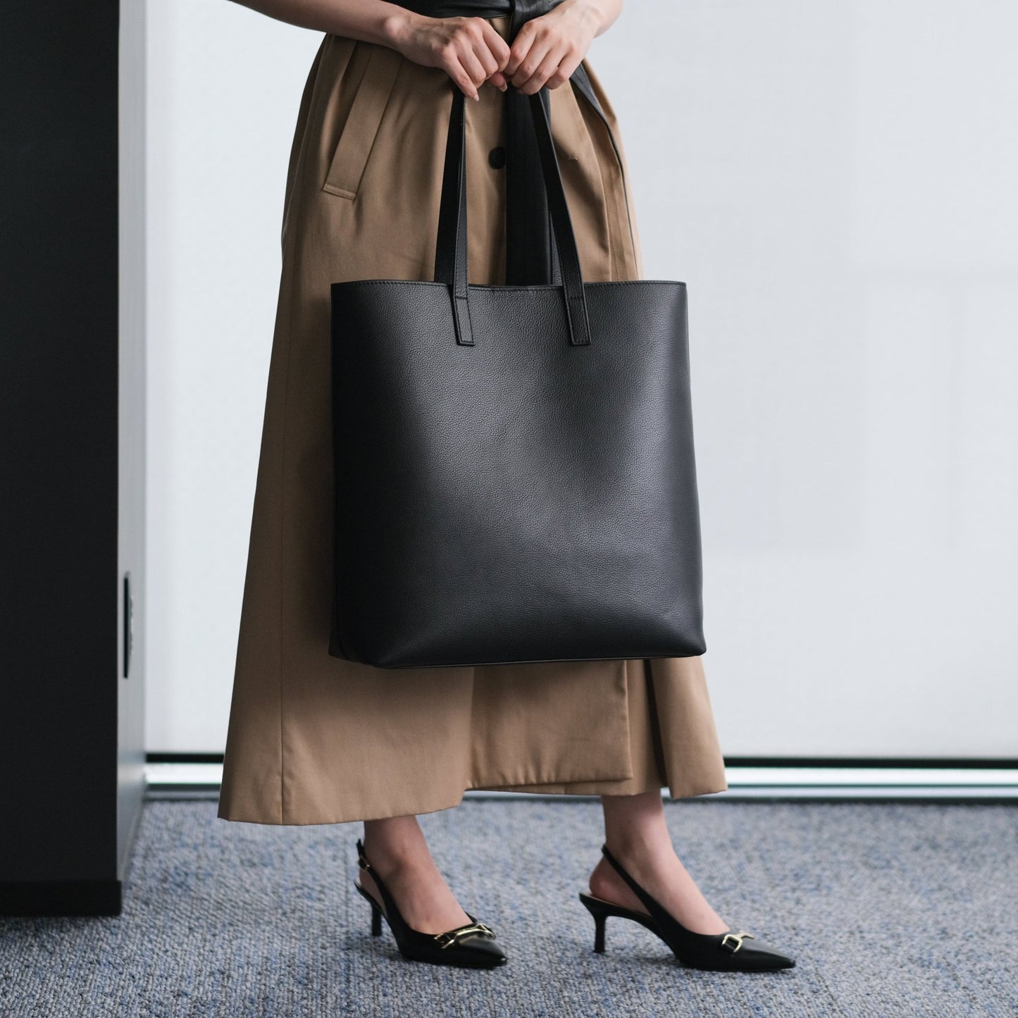 Italian Leather Casual Tote Bag - aucentic