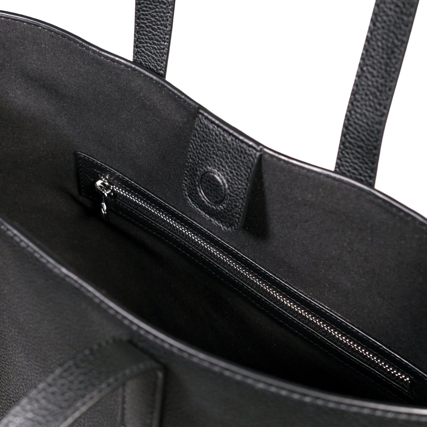 Italian Leather Casual Tote Bag (Grey) - aucentic