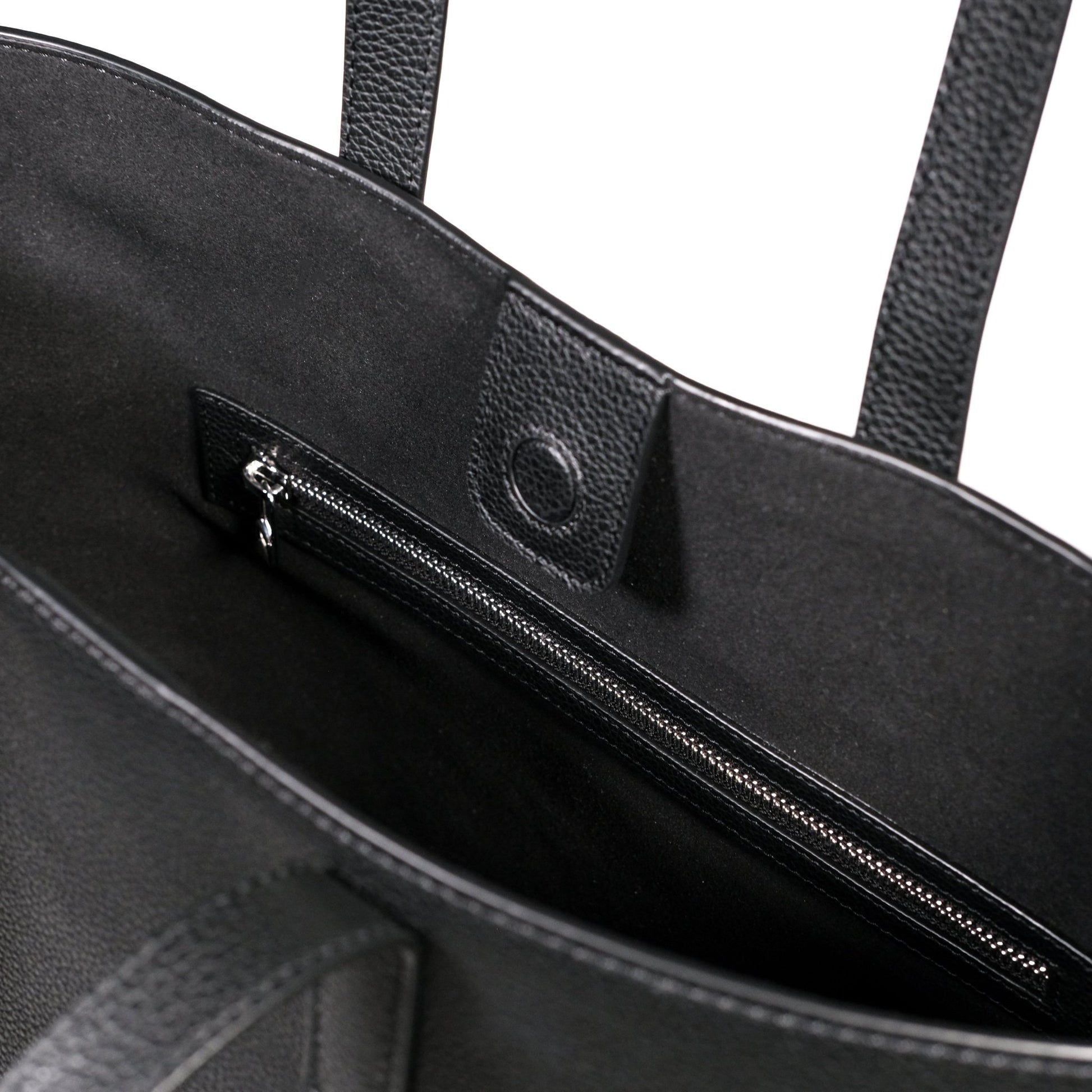 Italian Leather Casual Tote Bag (Grey) - aucentic