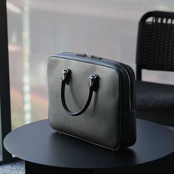 Italian Saffiano Leather Briefcase - aucentic