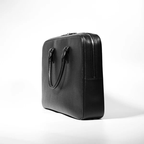 Italian Saffiano Leather Briefcase - aucentic