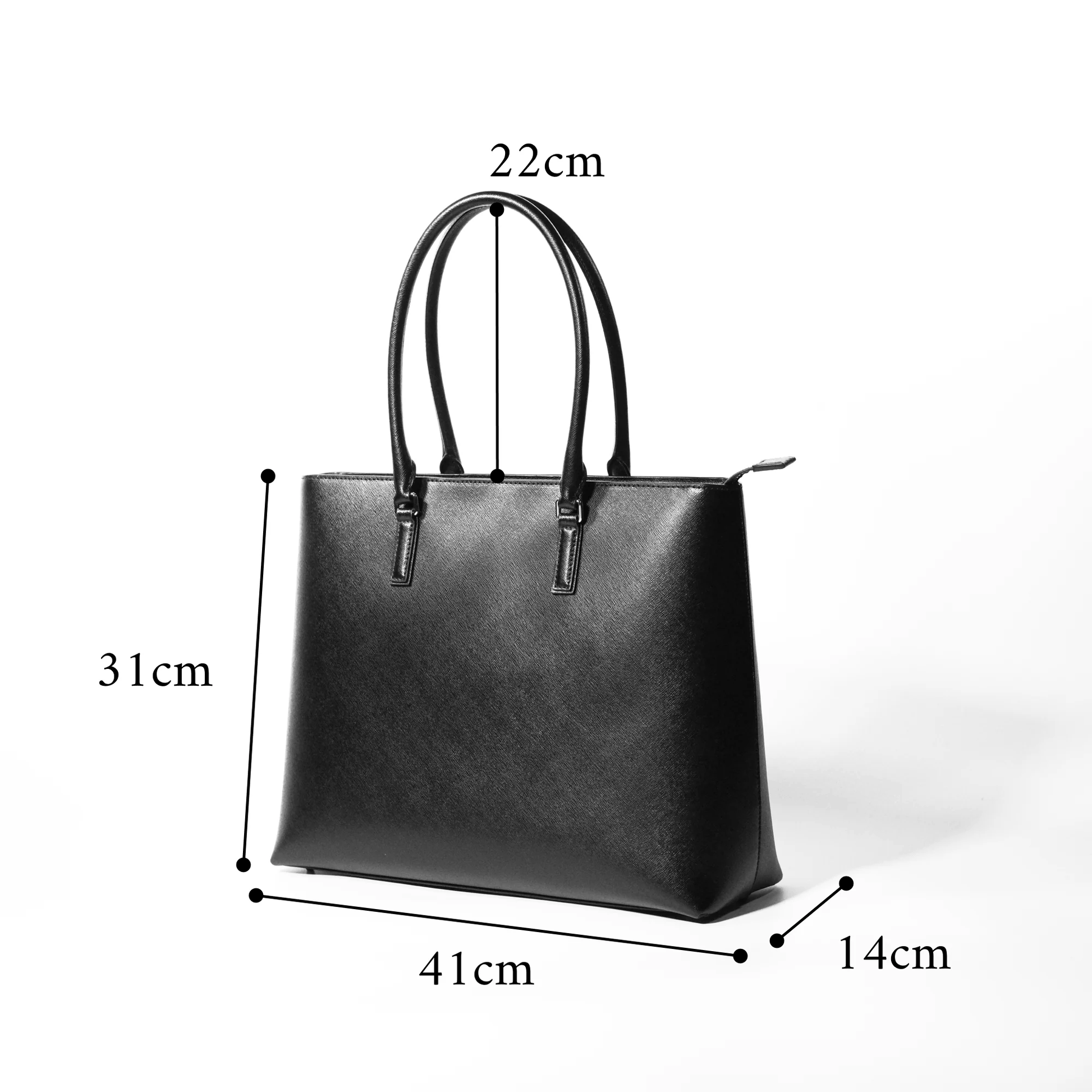 Italian Saffiano Leather Tote - aucentic