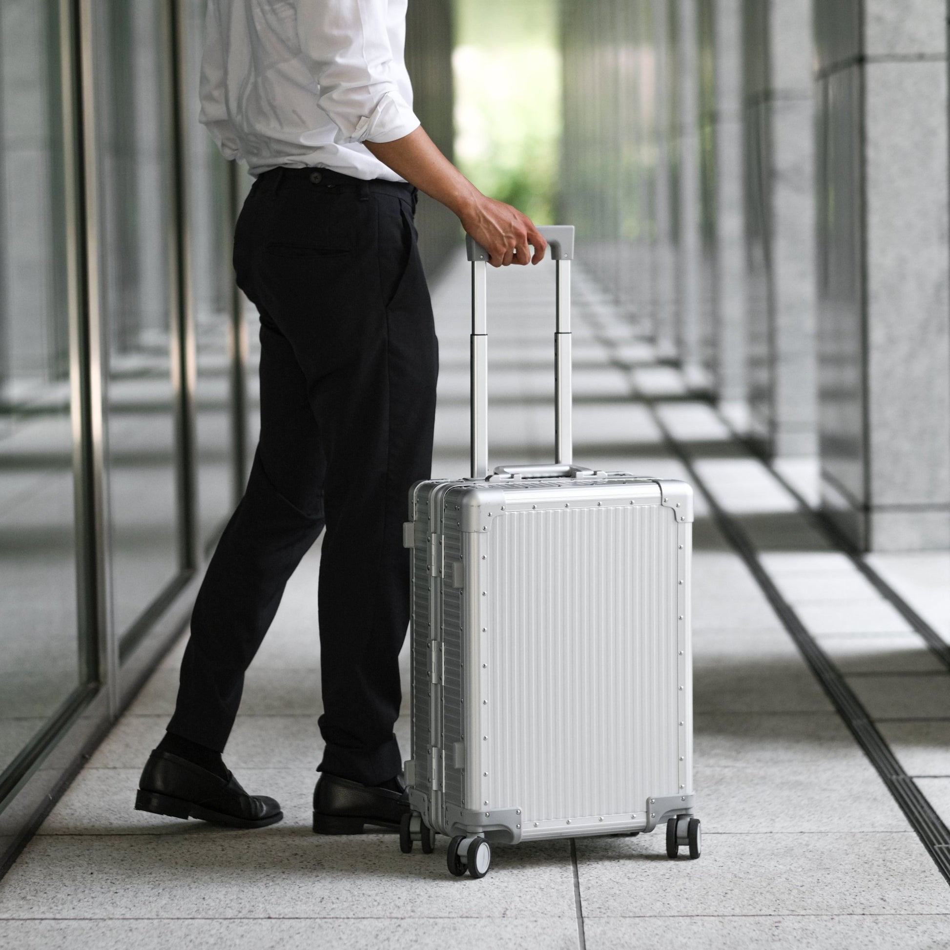 OPUS Stripe Aluminium Suitcase(Silver) Op.13 - aucentic