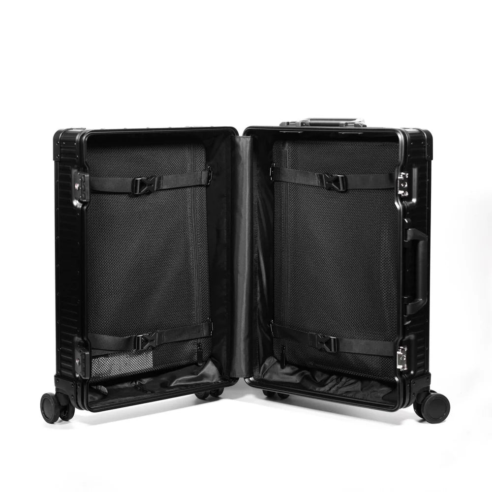 Stripe Aluminium Suitcase(Black)